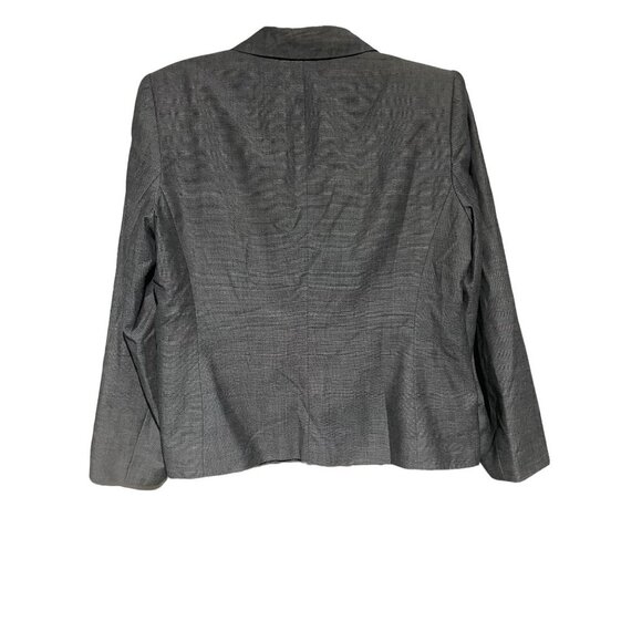 Kasper Women's Blazer Career Business Formal Double Front Pocket Gray Size 14P - Picture 6 of 6